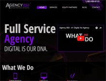 Tablet Screenshot of agency850.com